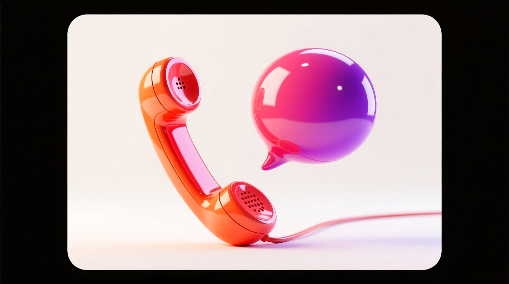 Teléfono y burbuja de diálogo, cómo funciona una llamada con IA